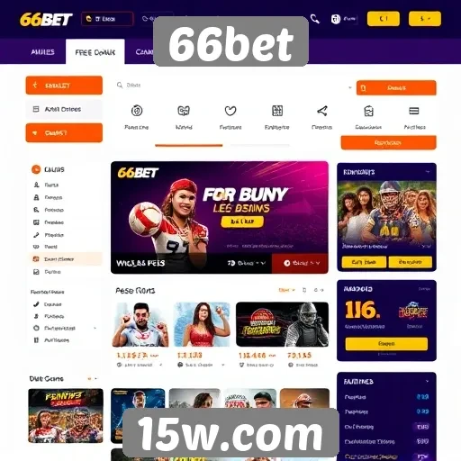 Análise da interface do usuário no site 66bet